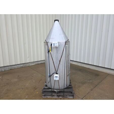 40 cu.ft. Stainless Steel Dry Material Storage Bin Hopper - Image 1
