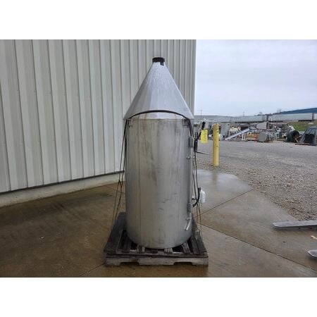 40 cu.ft. Stainless Steel Dry Material Storage Bin Hopper - Image 3