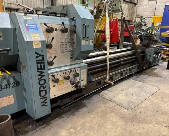 34" x 118" Microweily #TY-34x120-10, Heavy Duty Engine Lathe, 25.10" swing over cross slide, 17.71" center - Image 2