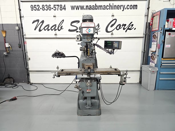 Clausing Kondia #FV-1, Vertical Milling Machine, 9" x 48" table, 30" longitudinal travel, 15" saddle travel - Image 2