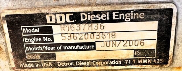 1493 BHP MTU #16V2000, diesel engine w/ radiator, 1800 RPM - Image 3
