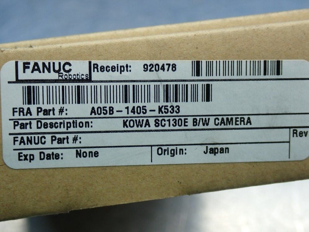 Fanuc, A05B-1405-K533, B/W Camera Head, 1.5 Watts, New - Image 8
