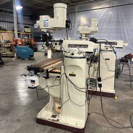 Chevalier #FM-3VS, Vertical Mill, 3 HP, variable speed, digital read out, 9" x 42" table, - Image 9