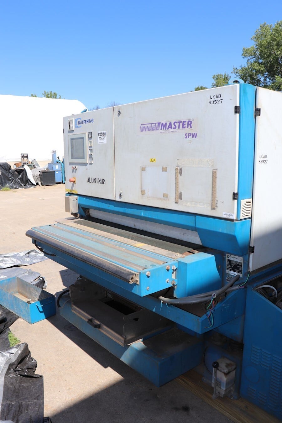 53" Butfering Steelmaster #SPW-413-RRTT, Wet Belt Sander Buffer, 2/2 heads, 53" x 8.2' belt, - Image 5