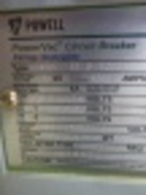 1200 Amps, Powell, VB1-13.8-1000-3, electrically operated, drawout, #VB6360 - Image 1