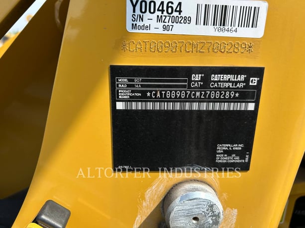 Cat 907-14, Wheel Loader, 74 hours, S/N: MZ700289, 2024 - Image 5