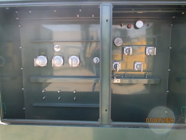 1500 KVA 4160 Delta Primary, 480Y/277 Secondary, IEN Hanchang, 5-Tap, 600A Bushing, DOE 2016, UL Listed - Image 3