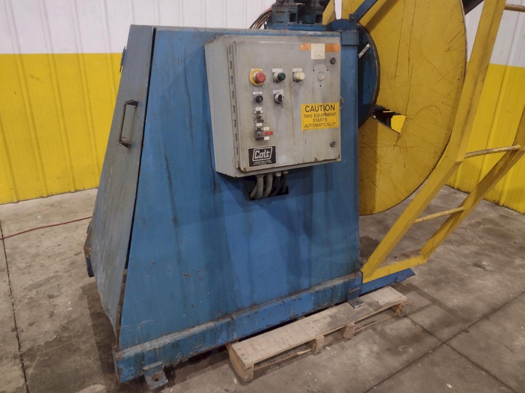 6000 lb. Colt #CR-60-12, motorized coil reel uncoiler, 12" width, 16"-21" ID, 60" outside dimensions - Image 10
