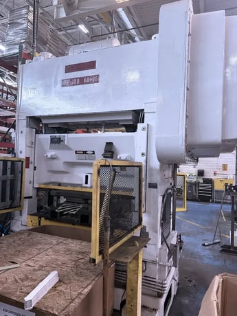 150 Ton, Bliss #HP2-150, straight side press, 4" stroke, 13.5" Shut Height, 60" x36" bed - Image 1