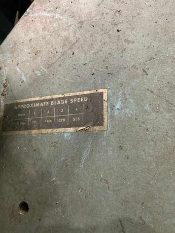 9" x 14-1/2" Roll-In #EF1459, vertical band saw, 30" x 18-1/2" table, 8-3/4" throat, 10' x 3/4" blade, 1995 - Image 5