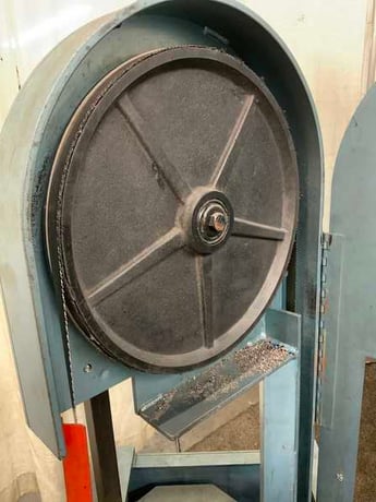 9" x 14-1/2" Roll-In #EF1459, vertical band saw, 30" x 18-1/2" table, 8-3/4" throat, 10' x 3/4" blade, 1995 - Image 6