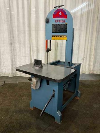 9" x 14-1/2" Roll-In #EF1459, vertical band saw, 30" x 18-1/2" table, 8-3/4" throat, 10' x 3/4" blade, 1995 - Image 7
