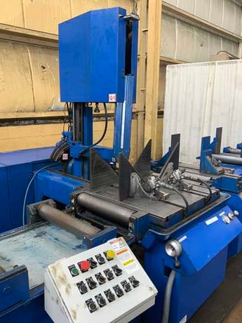 18" x 20" Marvel #81APC-II, vertical band saw, programmable stock feed, dual hydraulic vises - Image 2