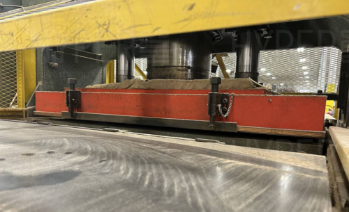 115 Ton, Herman Schwabe #SR-115, hydraulic press, 8 stroke, dual shuttle table, 32" x 64" bed - Image 4