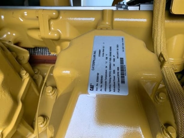 1000 KW Caterpillar #G3512, Standby Natural gas Generator, 1341 HP, sound attenuated enclosure, 500 Hrs, 2021 - Image 7