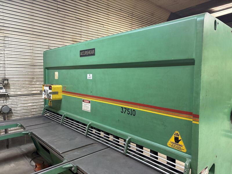 3/8" x 10' Accurshear #37510, Shear, 30 HP, 36" Back Gauge - Image 7