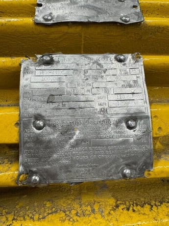 100 HP 1175 RPM P & H, Frame 445X/445XL, TENV, 460 Volts, P & H Crane Motors, double shafts, (6 available) - Image 3