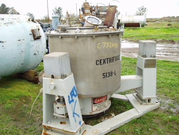 42" x 24" Western States centrifuge, basket, perforate - Image 1