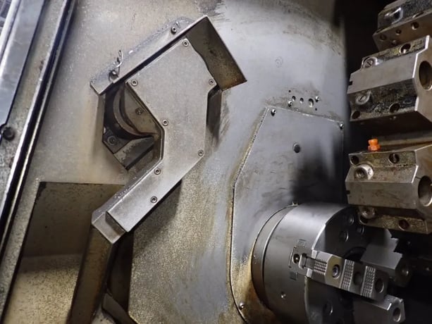 Mazak #SQR-200, CNC Lathe, 3 jaw 9" chuck, 2" bore, Chip Conv., tailstock, Mazatrol PC-Fusion-CNC-640-TE, 1999 - Image 9