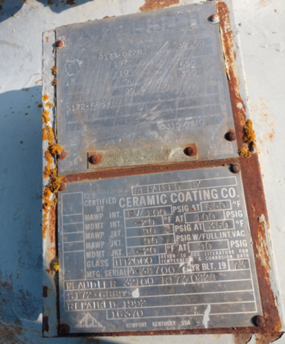 1000 gallon Pfaudler reactor, glass lined, 100 psi, jacketed, S731115 - Image 5