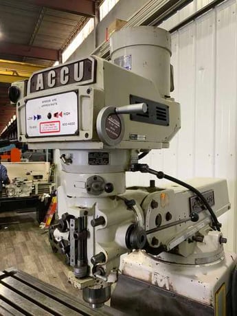 Accu #AC3KV, Ram Type Vertical Mill, 54" x 10" table, 38" X, 18" Y, 18" Z, 5" quill travel, 17-3/4" ram - Image 3