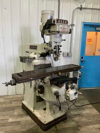 Accu #AC3KV, Ram Type Vertical Mill, 54" x 10" table, 38" X, 18" Y, 18" Z, 5" quill travel, 17-3/4" ram - Image 9