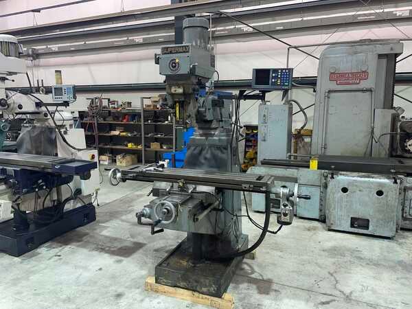 Supermax #YCM-16VS, Vertical Mill, 9" x 49" table, 36" X, 16" Y, 5" quill travel, 16" knee travel, 3 HP, 4200 - Image 1