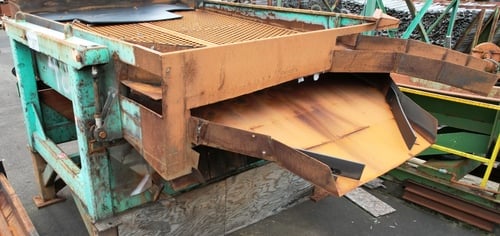 Kockums #KS-77, 2-Deck Vibrating Chip Screener, 1-1/2" x 1-1/2" top screen holes, 1/2" bottom screen holes - Image 1
