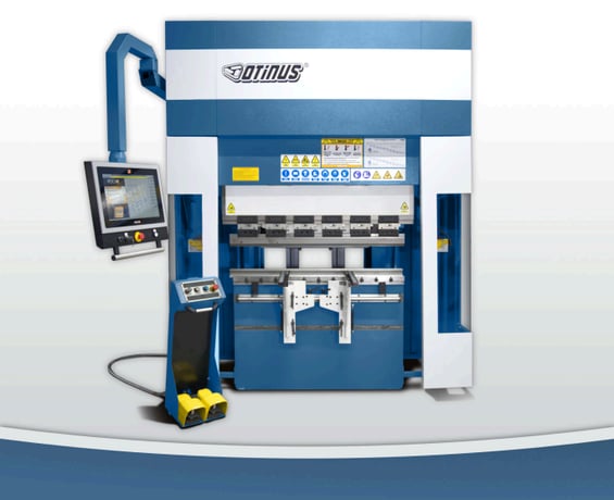 40 Ton, Otinus #PBE-1204-DA58, Electric Press Brake, 4' overall, 12" throat, 8" stroke, 16" daylight, 43" - Image 1