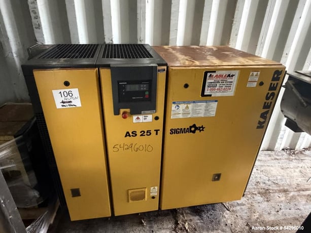 Kaesar #AS-25-T, Rotary Screw Air Compressor, w/ Integrated Dryer, 25 HP, 2008 - Image 1