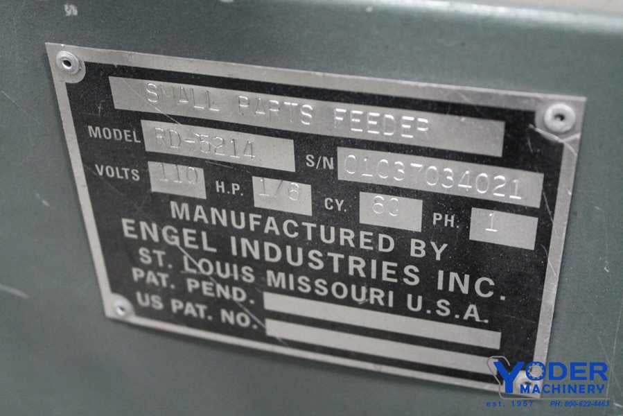 8" Eagle #RD5214, feeder, 8" stroke, 1 phase, 1/6 HP, #63478 - Image 9