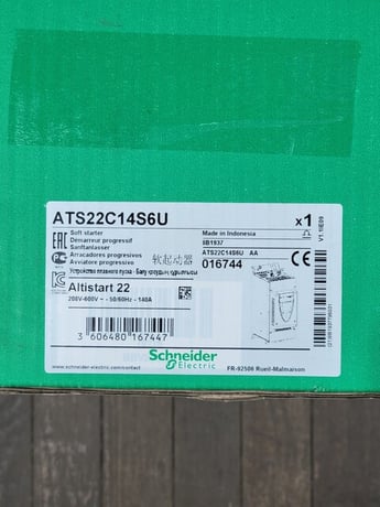 Schneider Electric #ATS22C14S6U, Soft Starter, Altistart 22, 140A, 208/600 Volts, 110 Volts Coil, unused - Image 2