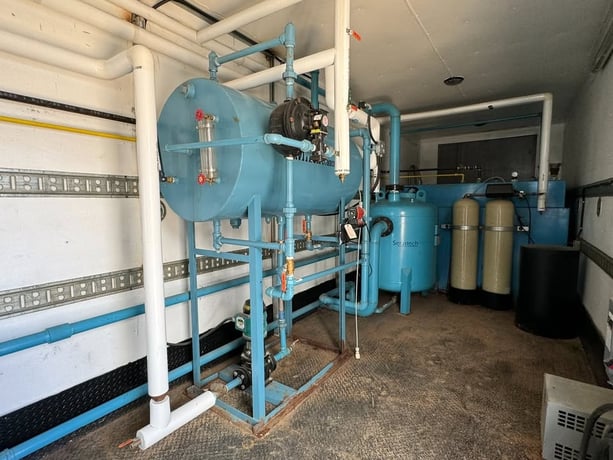 200 HP Cleaver-Brooks #CB-500-200C, Portable Steam Boiler Dual Fuel, w/ 40' trailer, 8370K BTUH, 60 GPH, 150 - Image 8