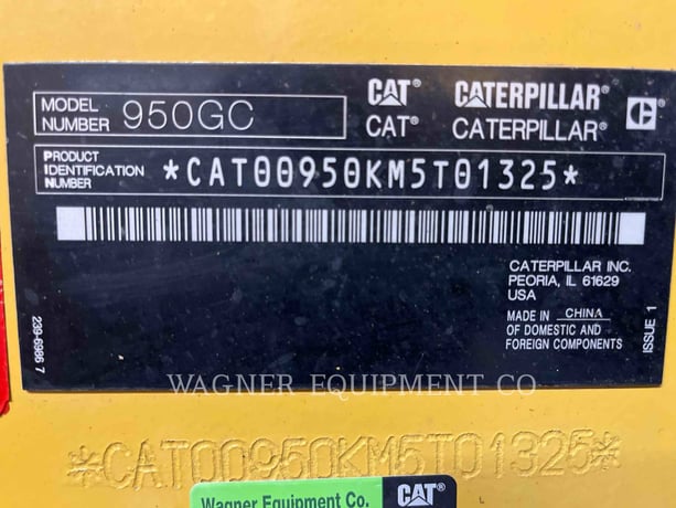 Cat 950GC, Wheel Loader, 10148 hours, S/N: M5T01325, 2018 - Image 6