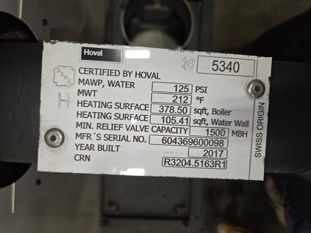 Cleaver-Brooks #CFC-E-1500, Natural gas firetube hot water boiler, 125 psi, 1500 MBH input, 2017 - Image 4