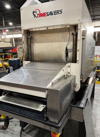 19" x 90" Timesavers #19MWT-DDDD-60, abrasive belt deburring / finishing machine, 6-20 FPM, 38" passline, 6" - Image 2