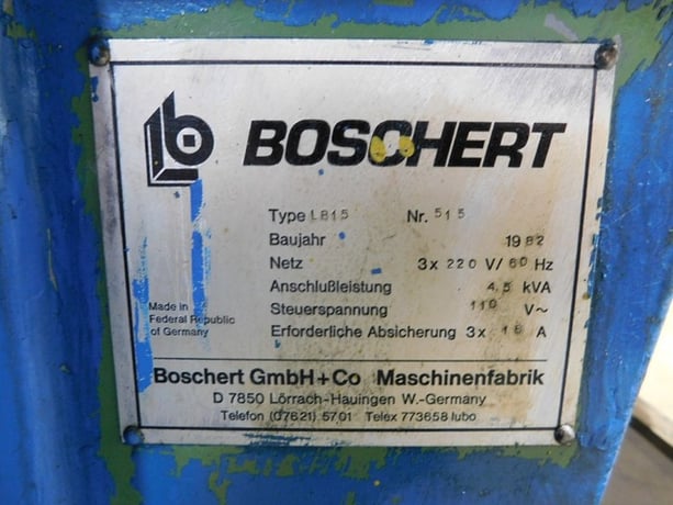1/4" x 8.6" x 8.6" Boschert #LB15, Notcher, 6.5 HP, 230/460 V. - Image 5