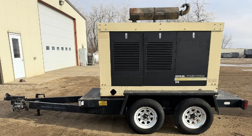 55 KW Kohler #50REOZJB, diesel generator set, 120/240 Volts, 1-phase, John Deere engine, weatherproof - Image 1