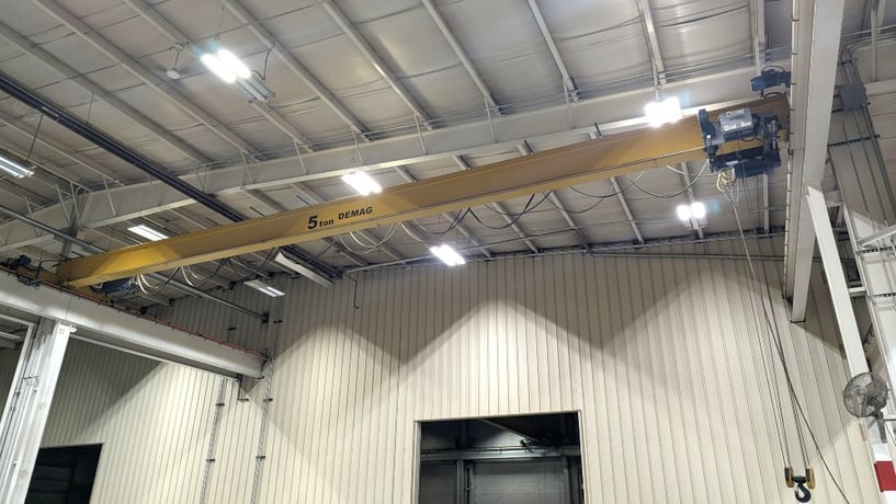 5 Ton, Demag, 54' 5" Span, 33' lift, Class D, Pendant, VFD Bridge/Trolley, 2017, #2710 - Image 5