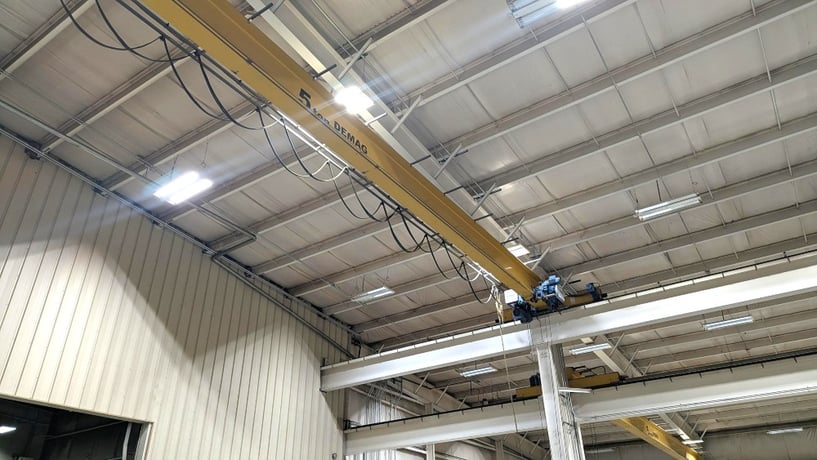 5 Ton, Demag, 54' 5" Span, 33' lift, Class D, Pendant, VFD Bridge/Trolley, 2017, #2710 - Image 8