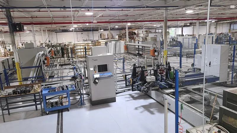 Sturtz #SE-4AS-CNC, Window Cleaning & Welding Line, 4-head, 78" x 98" frame capacity, Corner Cleaner, 240 V. - Image 2