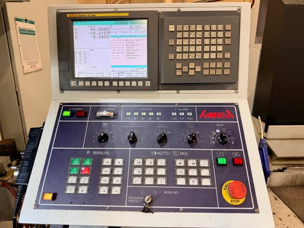 Awea #VP3012HD, Fanuc 0M, 78" X, 47" Y, 30" Z, 6500 RPM, 30 HP, #50, 40 automatic tool changer, 1000 psi thru - Image 4