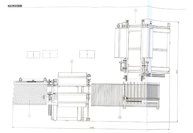 Celaschi #TSA-480/360, Double Side Complete Door Squaring Line, rollers, tenoners - Image 5