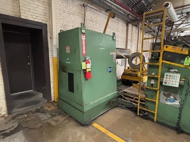 20000 lb. Coe Press Equipment #CPR-PC-20954, powered coil reel / uncoiler w/ coil car, 54" width - Image 2