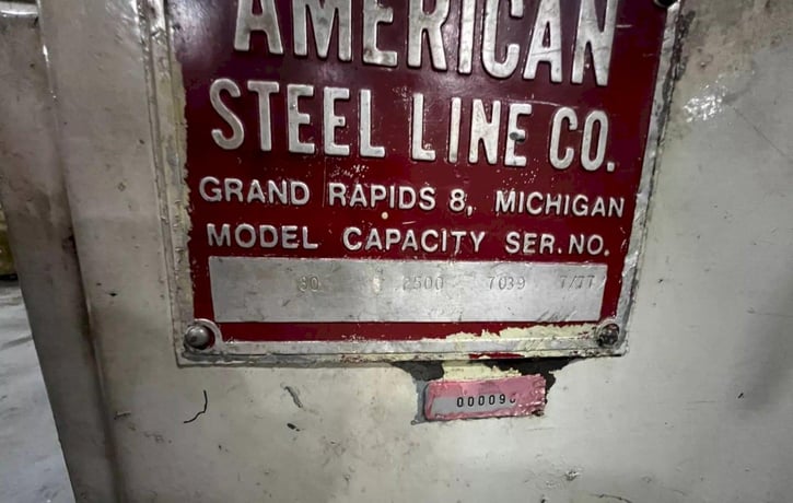 2500 lb. American Steel Line #60, motorized uncoiler, 20" mandrel, 60" outside dimensions, 16"-20" ID, manual - Image 4