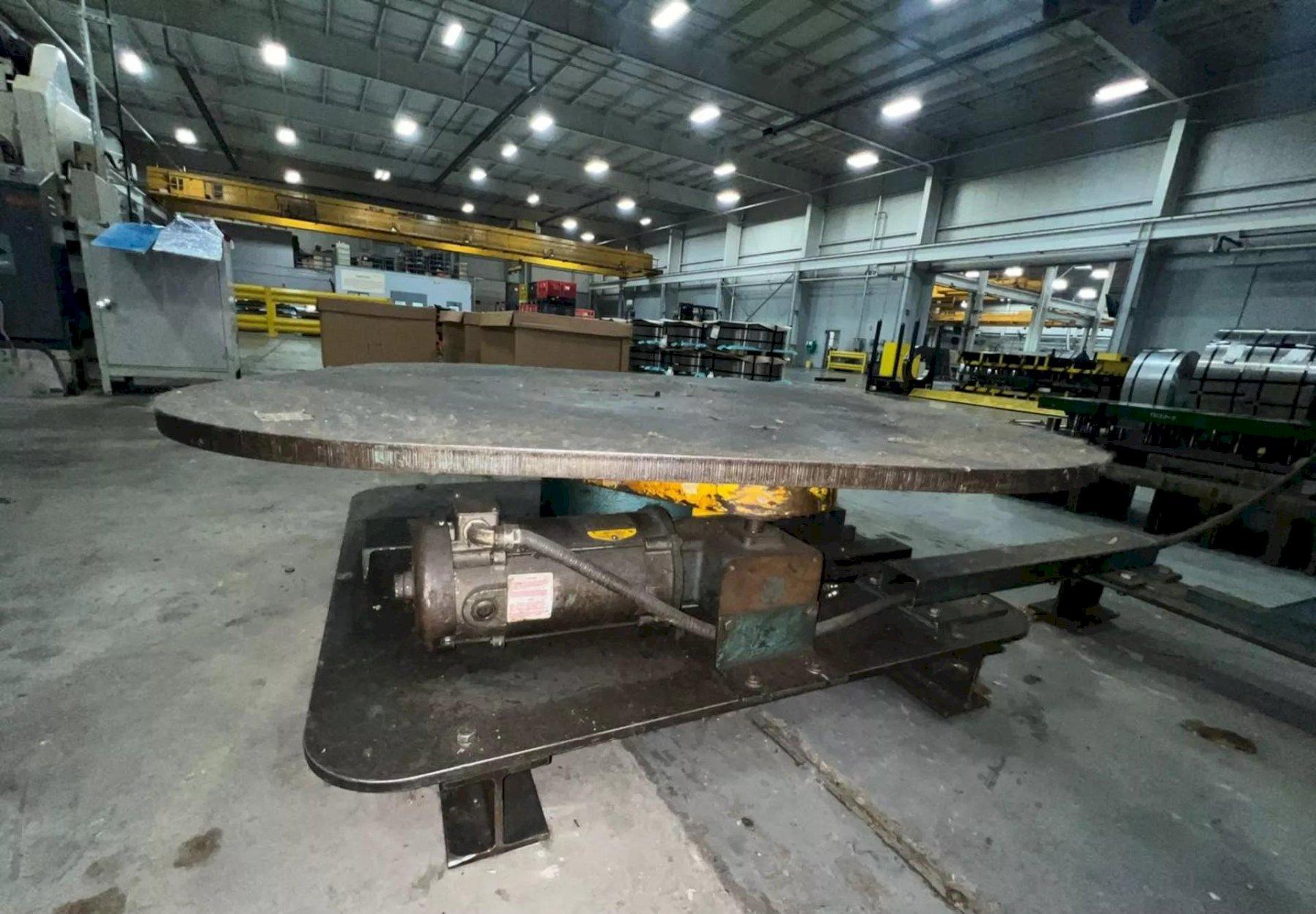 6000 lb. Coilmate #CM6048, pallet decoiler, 48" table diameter, 27 RPM, 37" stack height, dancer arm, 1996 - Image 2