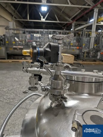 39.6 gallon Precision, Jacketed Receiver Tank, 316L Stainless Steel, 45/100 psi, 150L, 28" diameter x 17" - Image 8
