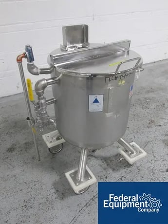 7.9 gallon Precision, Jacketed Tank, 316L Stainless Steel, 13.5" diameter x 15" straight side, open top, dish - Image 3