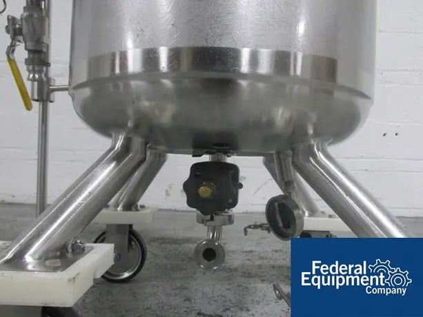 7.9 gallon Precision, Jacketed Tank, 316L Stainless Steel, 13.5" diameter x 15" straight side, open top, dish - Image 5