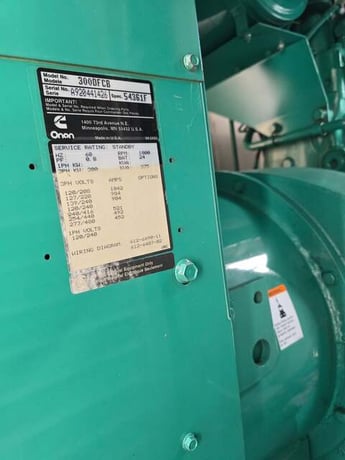 300 KW Onan #855, Diesel Gen Set, Enclosed, Cummins #300DFCB, Tank, 1175 hours, 1992 - Image 9